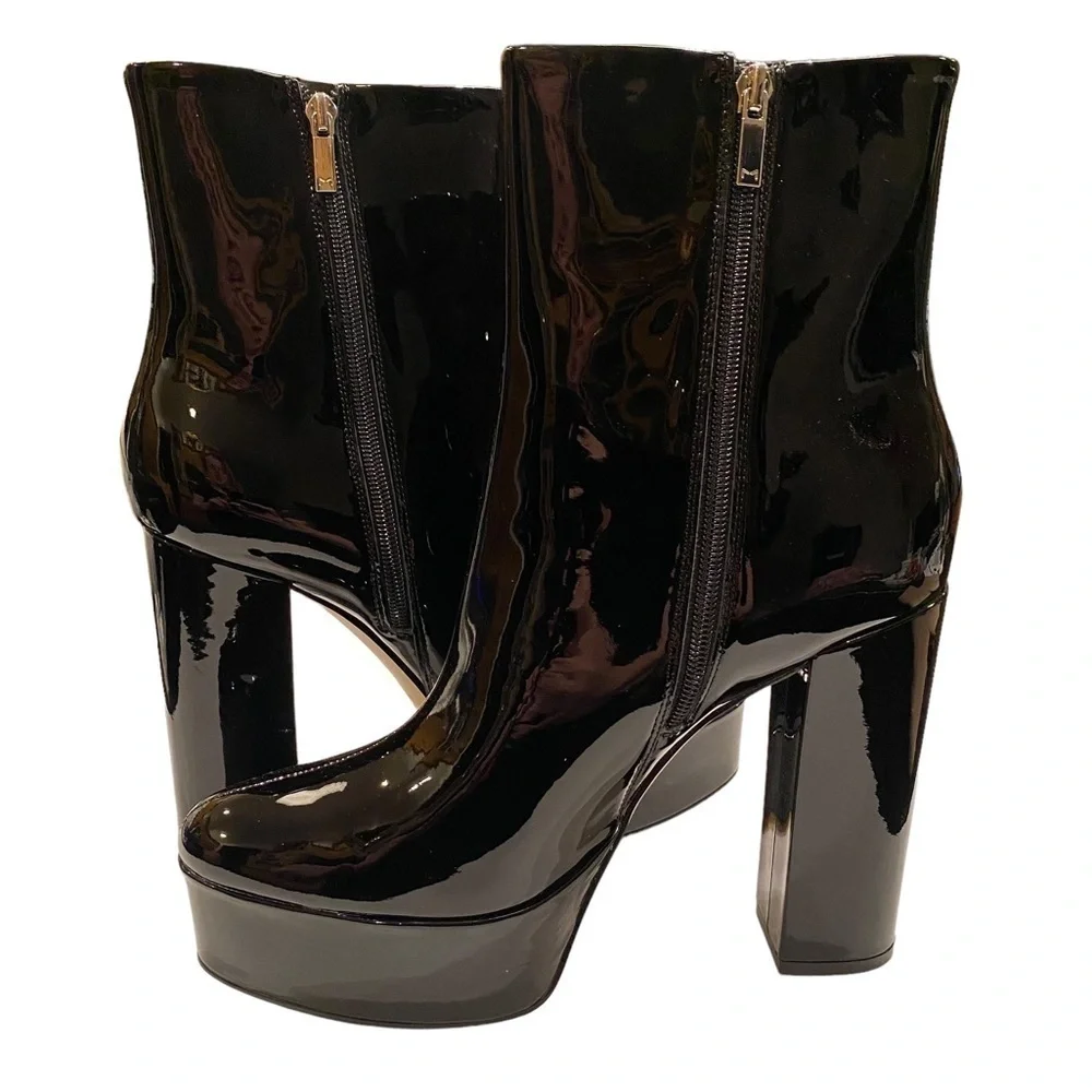 Marc Fisher Patent Leather Caled 2 Platform Bootie NIB 10